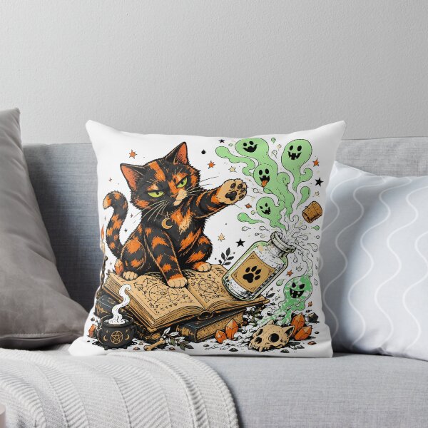 Item preview, Witchy Tortoiseshell Cat Magic Spooky Halloween Spell designed and sold by chattsuede.