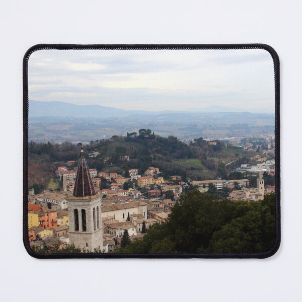 Item preview, View from Spoleto with church towers and human settlements designed and sold by Kristina Drozd.