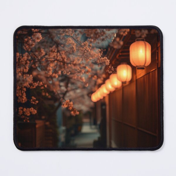 Item preview, Glowing Lanterns Under Cherry Blossoms, Kyoto designed and sold by NihonKamonScape.