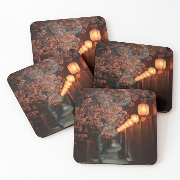 Item preview, Glowing Lanterns Under Cherry Blossoms, Kyoto designed and sold by NihonKamonScape.