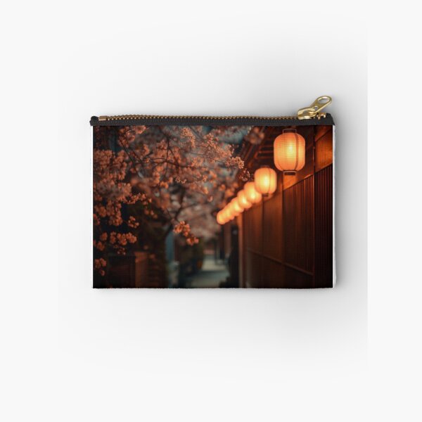 Item preview, Glowing Lanterns Under Cherry Blossoms, Kyoto designed and sold by NihonKamonScape.