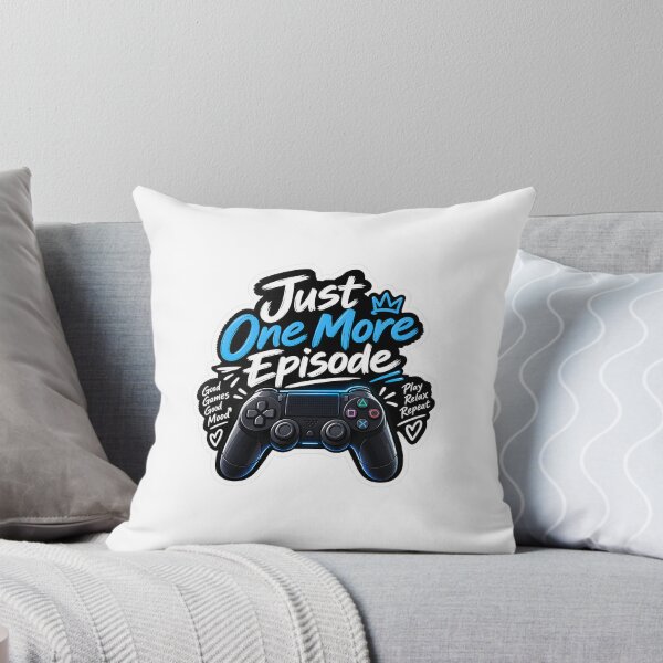 Item preview, Just One More Episode Gaming Sticker – Funny Gamer Controller designed and sold by zezoro321.