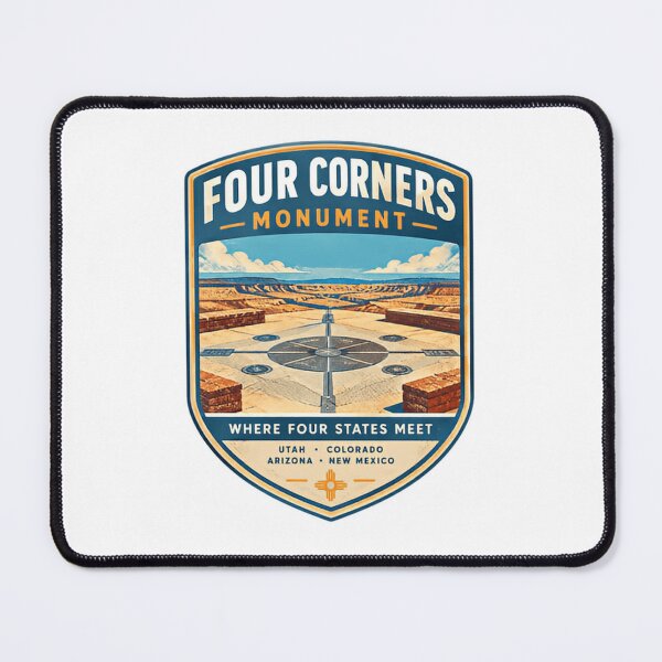 Item preview, Four Corners Monument Where Four States Meet Utah Colorado Arizona New Mexico Travel Explorer Landmark designed and sold by Star3NowForMe.