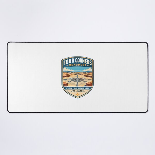 Item preview, Four Corners Monument Where Four States Meet Utah Colorado Arizona New Mexico Travel Explorer Landmark designed and sold by Star3NowForMe.