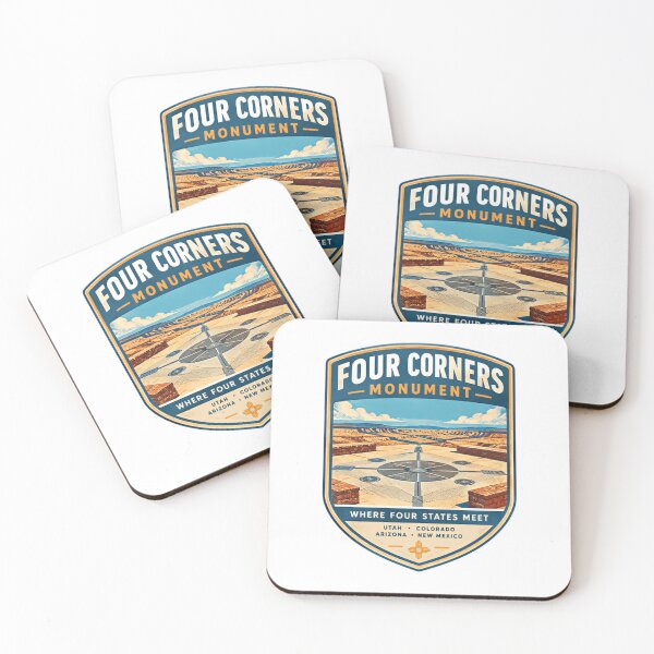 Item preview, Four Corners Monument Where Four States Meet Utah Colorado Arizona New Mexico Travel Explorer Landmark designed and sold by Star3NowForMe.