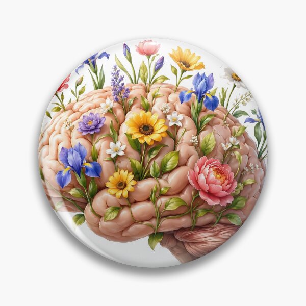 Item preview, Blooming Floral Brain Garden with Irises and Lavender designed and sold by CraftyValley.