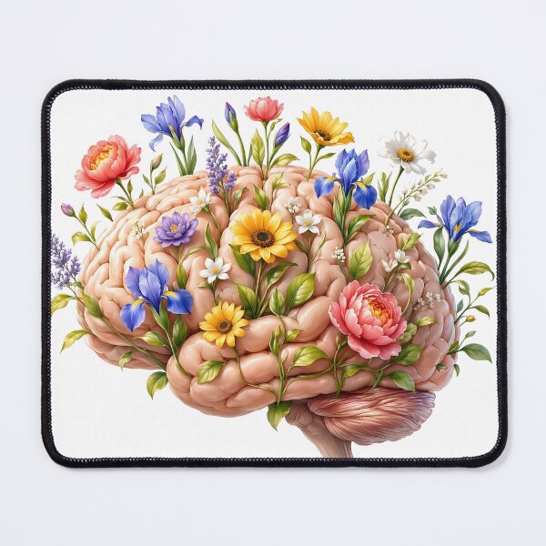 Item preview, Blooming Floral Brain Garden with Irises and Lavender designed and sold by CraftyValley.