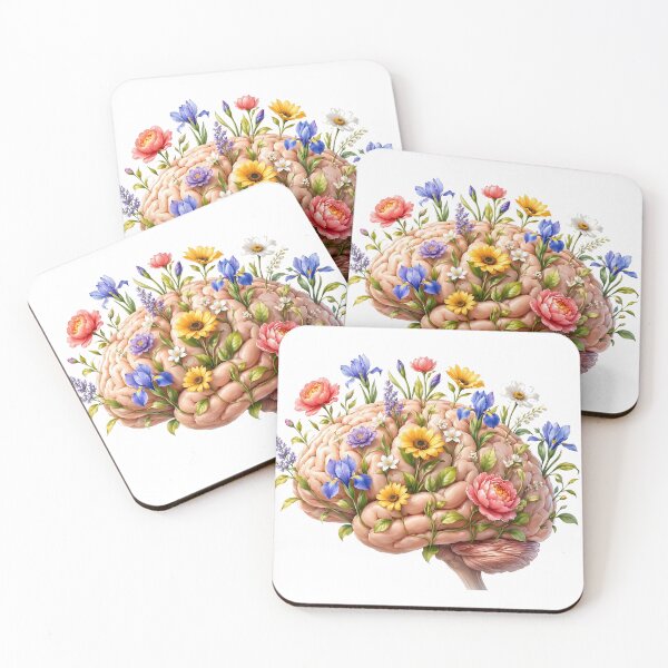 Item preview, Blooming Floral Brain Garden with Irises and Lavender designed and sold by CraftyValley.