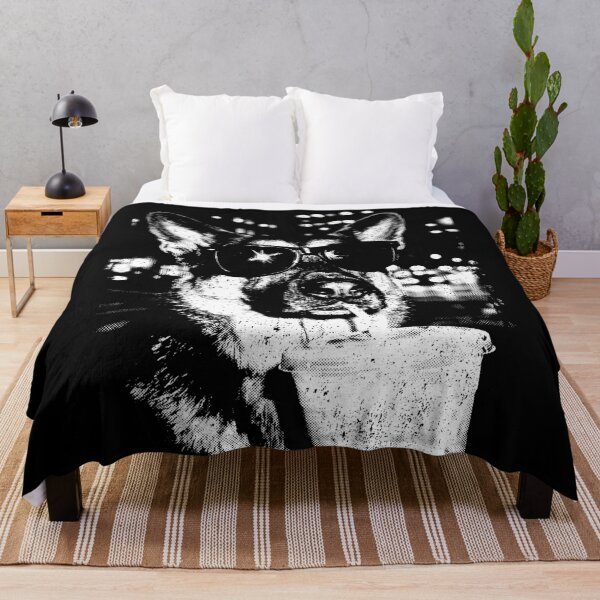 Item preview, German Shepherd Drinking Iced Coffee designed and sold by LiuTiuuu.