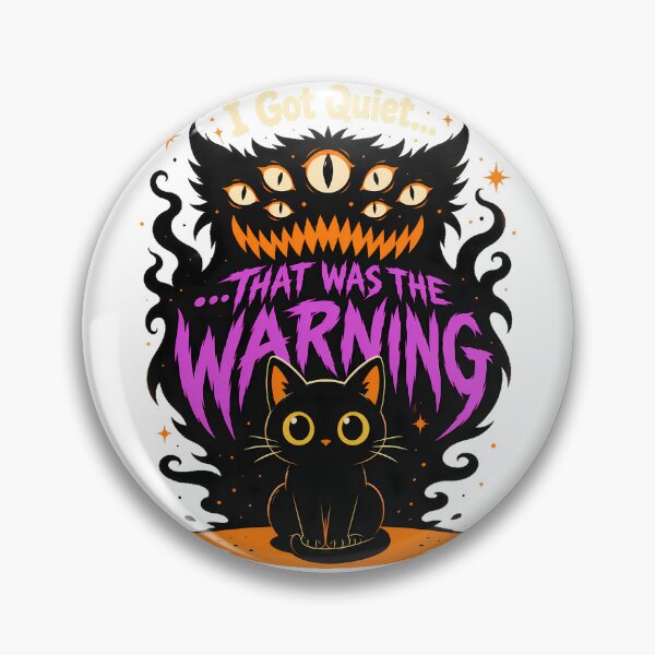 Item preview, Spooky Goth Cat Warning For Silent Introverts designed and sold by chattsuede.