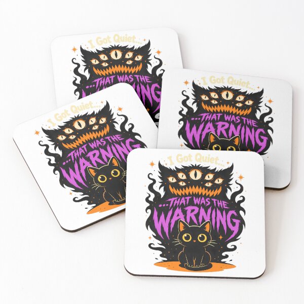 Item preview, Spooky Goth Cat Warning For Silent Introverts designed and sold by chattsuede.
