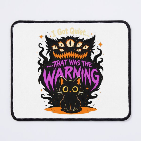 Item preview, Spooky Goth Cat Warning For Silent Introverts designed and sold by chattsuede.