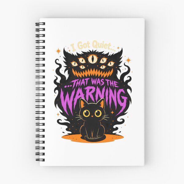 Item preview, Spooky Goth Cat Warning For Silent Introverts designed and sold by chattsuede.