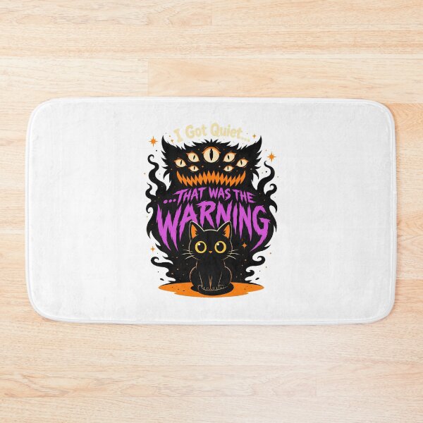 Item preview, Spooky Goth Cat Warning For Silent Introverts designed and sold by chattsuede.