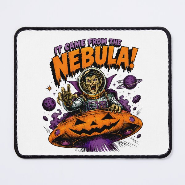 Item preview, Vampire Astronaut Pumpkin UFO Pulp Halloween Horror designed and sold by chattsuede.