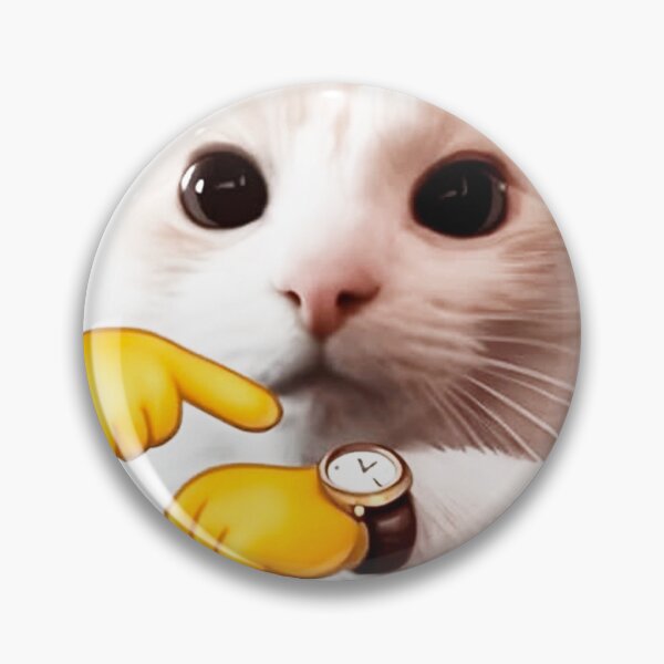 Item preview, Cat Pointing At Watch Meme designed and sold by Sharksito.