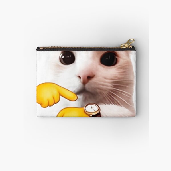 Item preview, Cat Pointing At Watch Meme designed and sold by Sharksito.