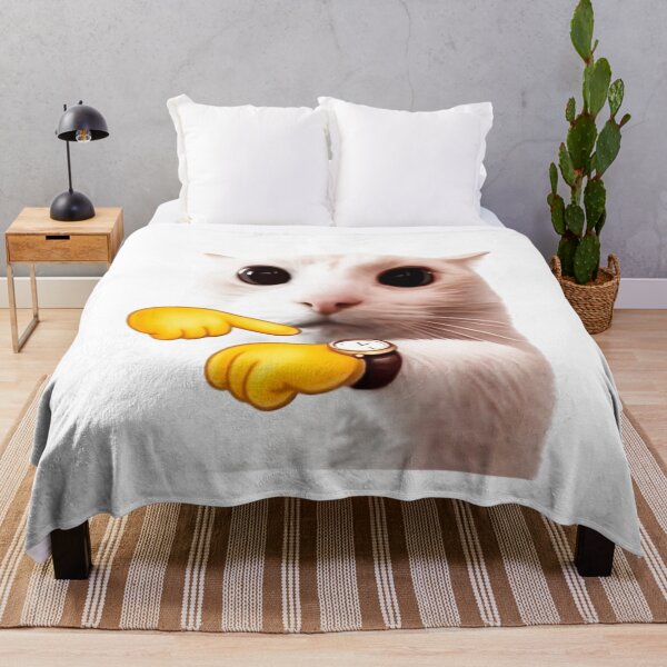 Item preview, Cat Pointing At Watch Meme designed and sold by Sharksito.