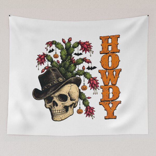 Item preview, Spooky Cowboy Skull Halloween Howdy Cactus Western Gothic designed and sold by chattsuede.