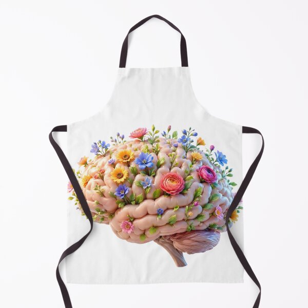 Item preview, Mindfulness Floral Brain with Dainty Spring Wildflowers designed and sold by CraftyValley.