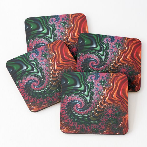 Item preview, Crimson Emerald Mandelbrot designed and sold by Yolanda Caporn Art.