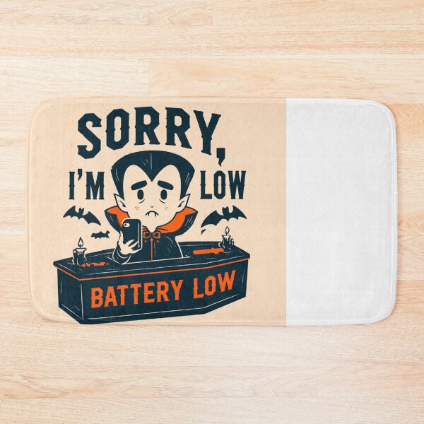 Item preview, Sorry I'm Low Battery Vampire Halloween Funny designed and sold by NicolasGlowArt.