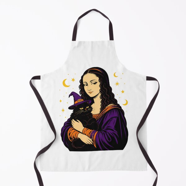 Item preview, Witchy Mona Lisa Black Cat Halloween Portrait designed and sold by chattsuede.