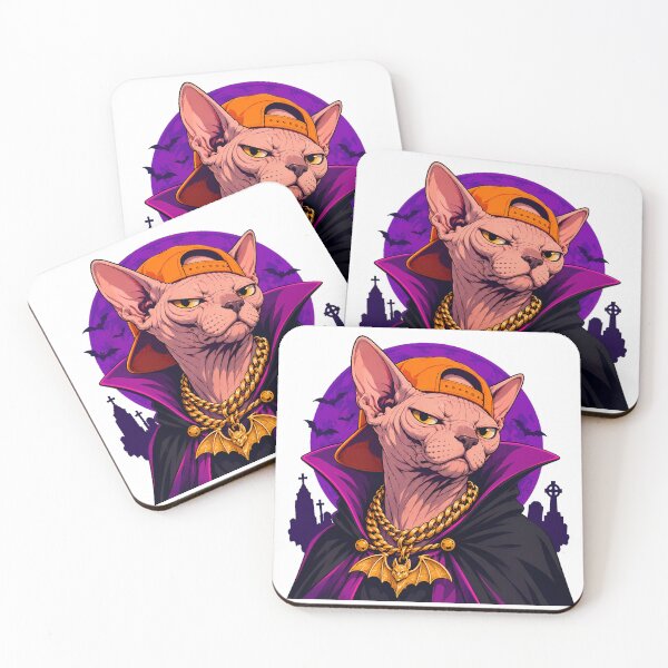 Item preview, Streetwear Vampire Sphynx Cat Gothic Halloween Mascot designed and sold by chattsuede.