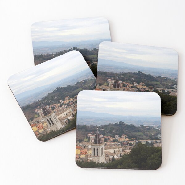 Item preview, View from Spoleto with church towers and human settlements designed and sold by Kristina Drozd.