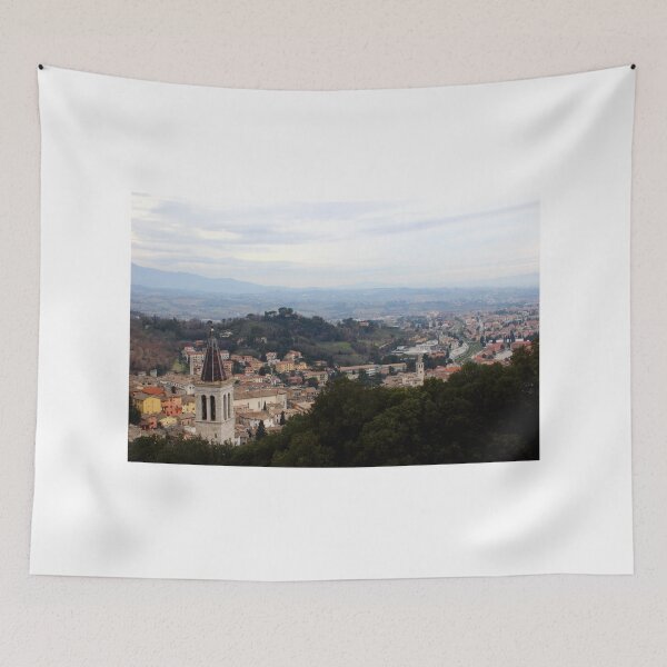 Item preview, View from Spoleto with church towers and human settlements designed and sold by Kristina Drozd.