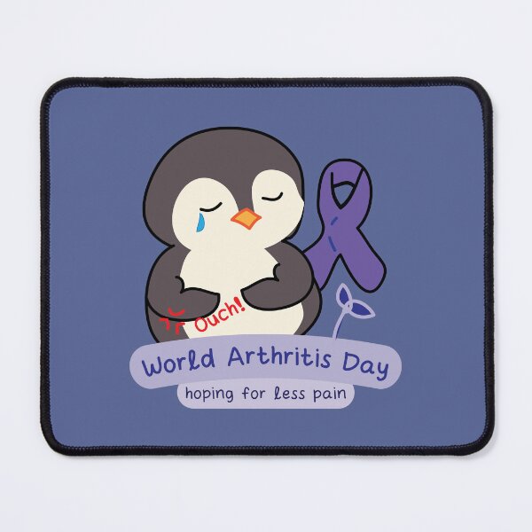 Item preview, World arthritis day awareness cute kawaii penguin designed and sold by fluffyfamcraft.