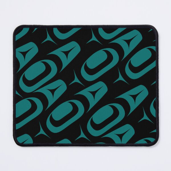Item preview, Abstract Formline Shapes Teal and Black designed and sold by Lou-ann Neel.