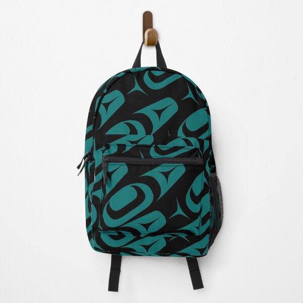 Item preview, Abstract Formline Shapes Teal and Black designed and sold by Lou-ann Neel.