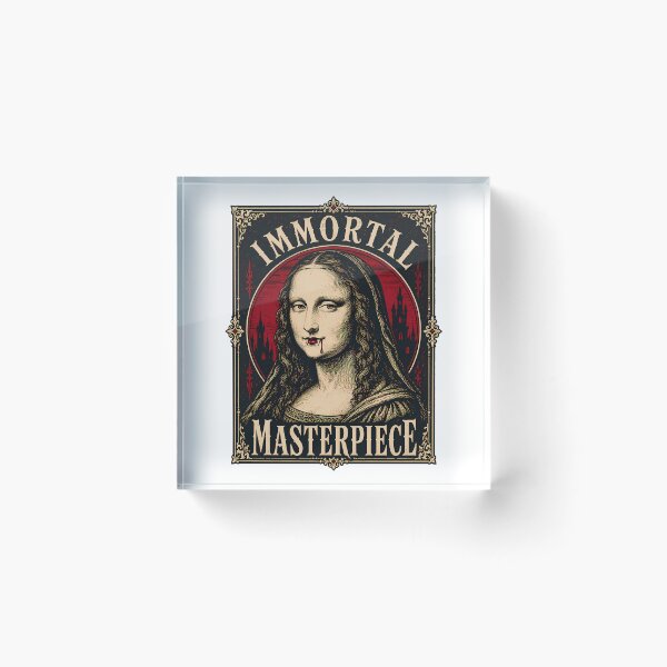 Item preview, Gothic Vampire Mona Lisa Immortal Masterpiece Horror designed and sold by chattsuede.
