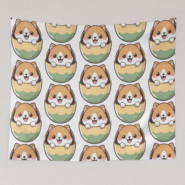 Item preview, Cute Dog In The Egg designed and sold by Jayne-eSiovbt.