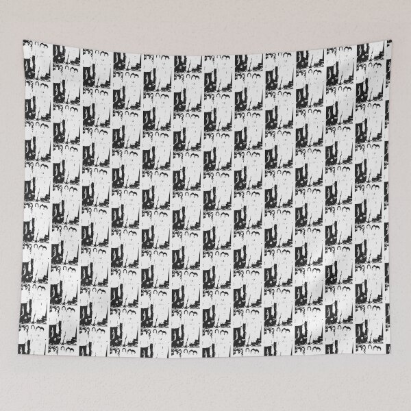Item preview, Black Flag Vintage Style Pencil Drawing Illustration designed and sold by Bv222.