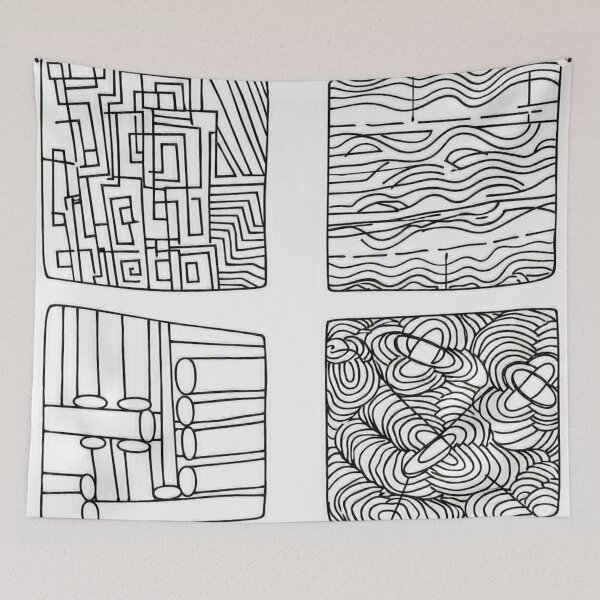Item preview, Minimalist Abstract Line Art Pattern designed and sold by LuxuryApparels.