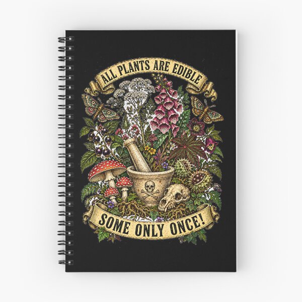 Item preview, All Plants Are Edible Some Only Once – Vintage Dark Botanical designed and sold by Bossy Dogs Co..
