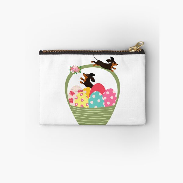Item preview, Dachshund Dog With Easter Eggs In Basket designed and sold by Jayne-eSiovbt.