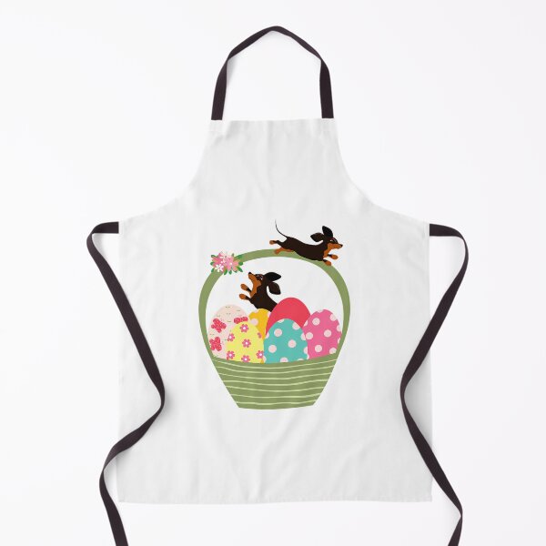 Item preview, Dachshund Dog With Easter Eggs In Basket designed and sold by Jayne-eSiovbt.