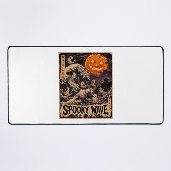 Item preview, Ghost Wave Ukiyo-e Pagoda Moon Halloween designed and sold by chattsuede.