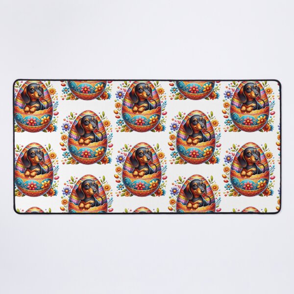 Item preview, Cute Easter Dachshund In Egg With Flowers designed and sold by Jayne-eSiovbt.