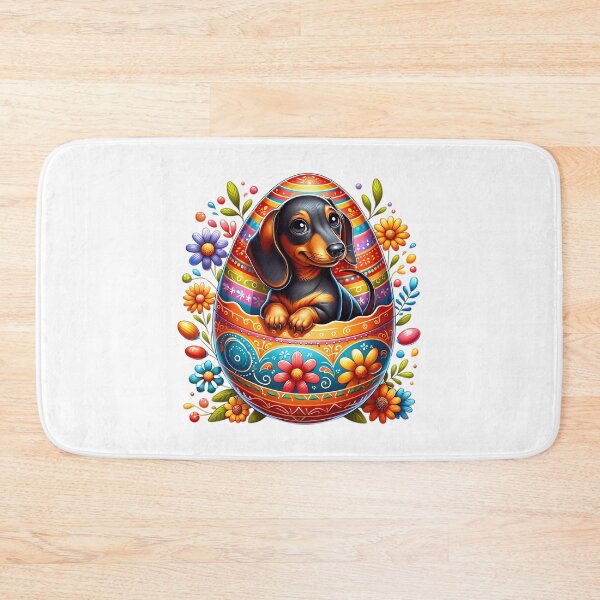 Item preview, Cute Easter Dachshund In Egg With Flowers designed and sold by Jayne-eSiovbt.