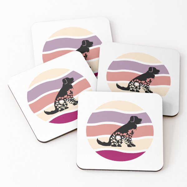 Item preview, Dog In A Circle Life Is Better With Dogs Rainbow Retro Cheugy Sunset Floral Dog designed and sold by Jayne-eSiovbt.