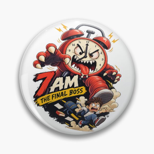 Item preview, 7 AM The Final Boss – Angry Alarm Clock Funny Morning Design designed and sold by 4U---Store.