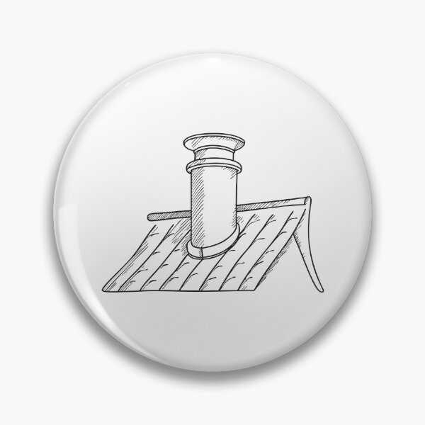Item preview, Doodle illustration of a roof vent emerging from neatly laid shingles designed and sold by rasagamastore.