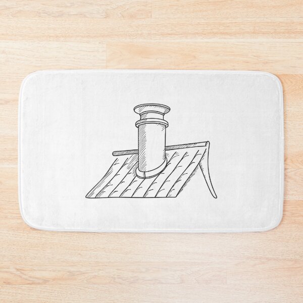 Item preview, Doodle illustration of a roof vent emerging from neatly laid shingles designed and sold by rasagamastore.