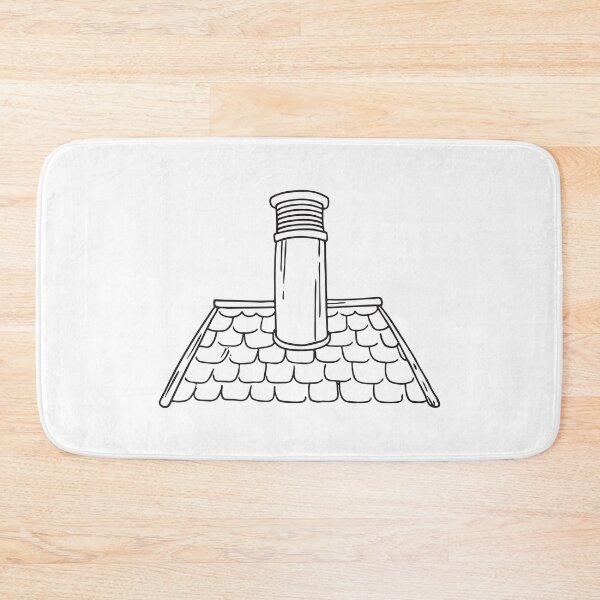 Item preview, Doodle illustration of a round vent pipe positioned among rooftop shingles designed and sold by rasagamastore.