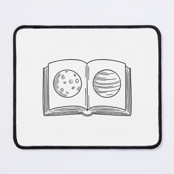 Item preview, Doodle illustration of an open science book displaying a Venus planet diagram designed and sold by rasagamastore.