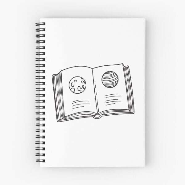Item preview, Doodle illustration of a book showing a Venus diagram on an open science page designed and sold by rasagamastore.